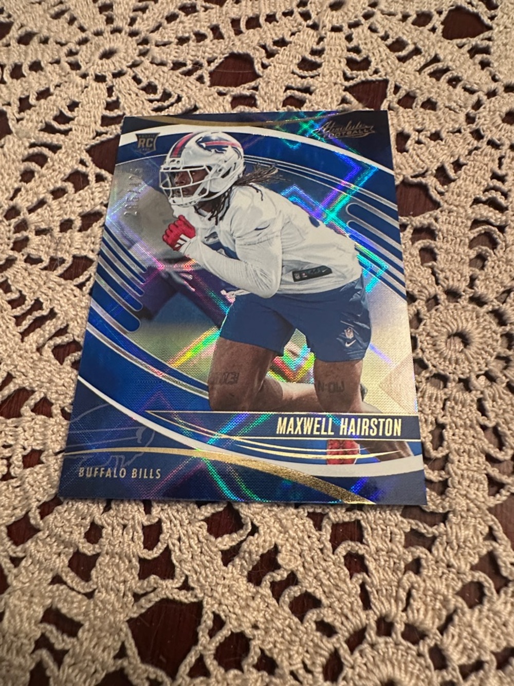 Buffalo Bills Maxwell Hairston Blue Football Trading Card